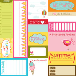 Наклейки Blurbs, Sunny Happy Skies, Bella BLVD, 130