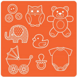 Силіконовий молд Mod Podge  Mod Molds – Baby, Plaid, 25116