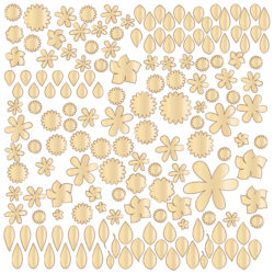Дерев’яні фігурки Wood Veneer, Sundrifter - Flowers and Leaves, Studio Calico, 331259