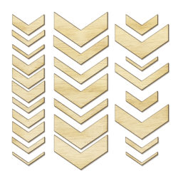 Дерев’яні фігурки Wood Veneer, Snippets – Chevron, Studio Calico, 331339