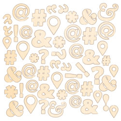 Дерев’яні фігурки Wood Veneer, Snippets – Punctuation, Studio Calico, 331341