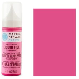 Фарба Liquid Fill Transparent Glass Paint – Lipstick Pink, Martha Stewart Crafts™, 33210
