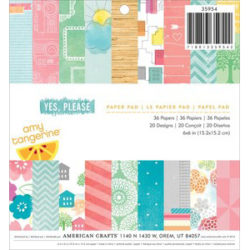 Набір паперу Yes Please Amy Tangerine, 15×15 см, American Crafts, 35954