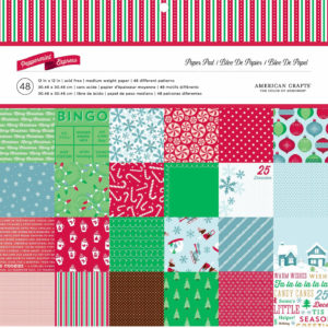Набір паперу Peppermint Express, 30х30 см, American Crafts, 366120