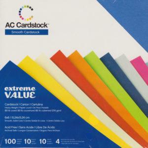 Набір картону Extreme Value Smooth Cardstock, American Crafts, 15х15 см, 366245