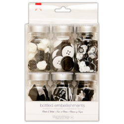 Набір прикрас Bottled Embellishments Black & White, American Crafts, 366252