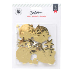 Висічки Solstice Foam Shapes - Gold, 61 шт, Pink Paislee, 368124