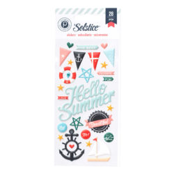 Наклейки об'ємні Solstice - Puffy, Pink Paislee, 368125