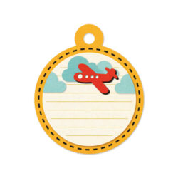 Тег з тисненням Embossed Tags – Red Airplane, 41663-0, 6 шт