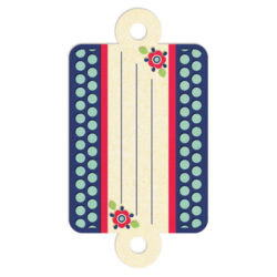 Тег з тисненням Embossed Tags – Blue Dot Flowers Journaling Tag, 41666-1, 6 шт