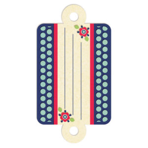 Тег з тисненням Embossed Tags – Blue Dot Flowers Journaling Tag, 41666-1, 6 шт