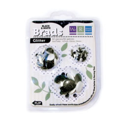 Брадси Basic Brads Glitter - Black & White, WeR Memory Keepers, 42061-3