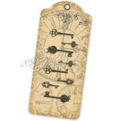 Металеві прикраси Ornate Metal Keys, Graphic 45, 4500545