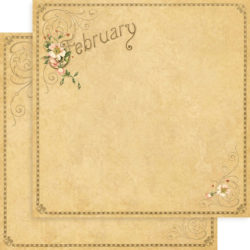 Аркуш картону February Foundation, Place in Time, Graphic 45, 30×30 см, 5шт, 4500593