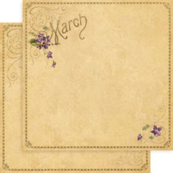 Аркуш картону March Foundation, Place in Time, Graphic 45, 30×30 см, 5шт, 4500595