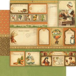 Аркуш картону November Cut-Aparts, Place in Time, Graphic 45, 30×30 см, 5шт, 4500612
