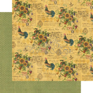 Аркуш картону Promenade, French Country, Graphic 45, 30×30 см, 5шт, 4500630