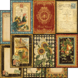 Аркуш картону A La Carte, French Country, Graphic 45, 30×30 см, 5шт, 4500637