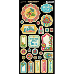 Набір висічок Bohemian Bazaar Chipboard 1, Graphic 45, 4500714