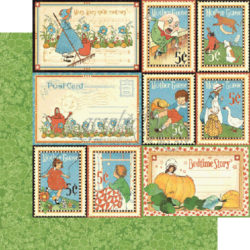 Аркуш картону Story Time, Mother Goose, Graphic 45, 30×30 см, 5шт, 4500747