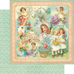 Аркуш картону Sweet Sentiments, Sweet Sentiments, Graphic 45, 30×30 см, 5шт, 4500800