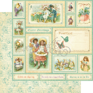 Аркуш картону Easter Greetings, Sweet Sentiments, Graphic 45, 30×30 см, 5шт, 4500804