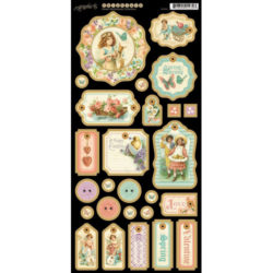 Набір висічок Sweet Sentiments Chipboard, Graphic 45, 4500812