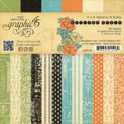 Набір паперу Artisan Style Patterns & Solids, 15х15 см, Graphic 45, 4501112