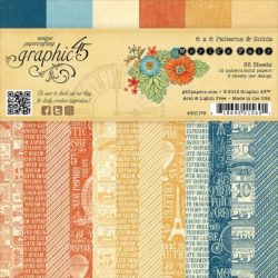 Набір паперу World's Fair Patterns & Solids, 15х15 см, Graphic 45, 4501175
