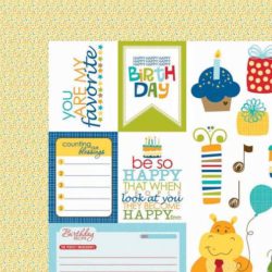Аркуш паперу Cute Cuts, Birthday Boy, Bella BLVD, 5 аркушів, 477