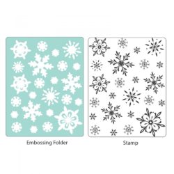 Штамп + папка для тиснення Snowflake Background, Hero Arts/Sizzix, 658283