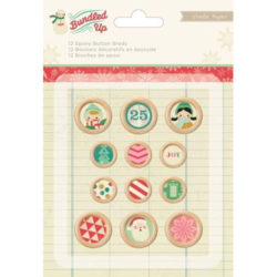Брадси Bundled Up Epoxy Button Brads, Crate Paper, 683247