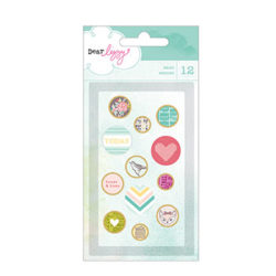 Брадси Dear Lizzy 5th & Frolic Fabric & Epoxy Brads, American Crafts, 85597