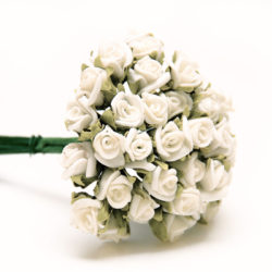 Букет троянд Foam Rose Small White, 12 шт, B1783WT