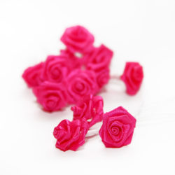 Букет троянд Ribbon Rose Fuchsia, 12 шт, B1154FU