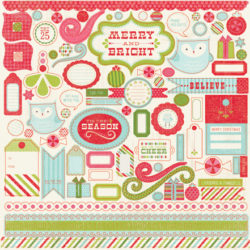 Наклейки Merry & Bright Element Stickers, Carta Bella, CBMB5011