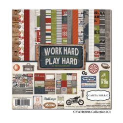 Набір паперу Work Hard Play Hard, 30х30см, Carta Bella, CBWH48016