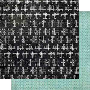 Аркуш картону Tic Tac Toe, Well Played, Carta Bella, 5 аркушів, CBWP17011