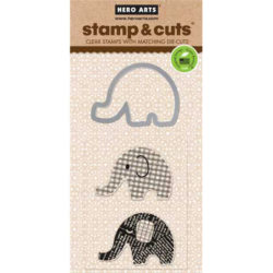 Набір штампи + ножі Stamp & Cuts Elephant, Hero Arts, DC135