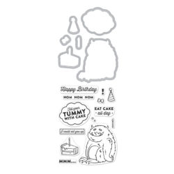 Набір штампи + ножі Eat Cake All Day Stamp & Cut, Hero Arts, DC210