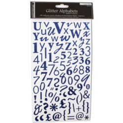 Наклейки Alphabet Glitter Stickers - Azure (Blue), DCAS06