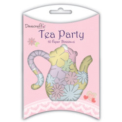 Набір квітів Tea Party з паперу, Dovecraft, 50 шт, DCBL006