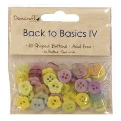 Ґудзики Back to Basics IV, Dovecraft, 60 шт, DCBN006