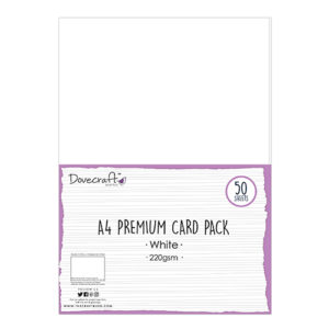 Набір картону White Premium Card Pack (50 аркушів), Dovecraft, DCBS137