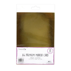 Набір дзеркального паперу Mirror Card - Gold, Dovecraft, DCBS162