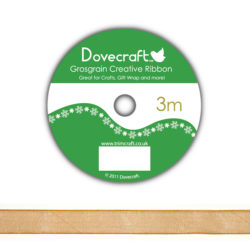 Рулон стрічки Dovecraft Christmas Ribbon, органза, 3м, DCCR011