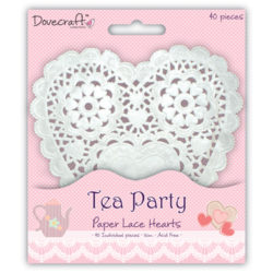 Білі Мереживні Паперові Серветки Tea Party Heart, DCDO002