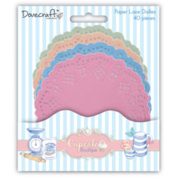 Паперові серветки мереживні кольорові, Cupcake Boutique, Dovecraft, DCDO003