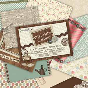 Набір паперу Curiosity Corner, 20×20 см, Dovecraft, DCDP140