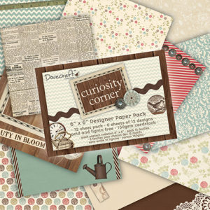 Набір паперу Curiosity Corner, 15×15 см, Dovecraft, DCDP141